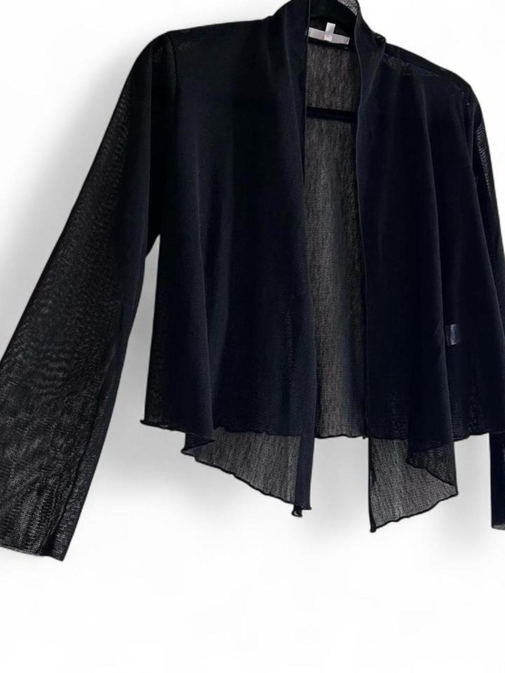 Black Open-Front Lightweight Whimsygoth Cardigan 100% Cotton